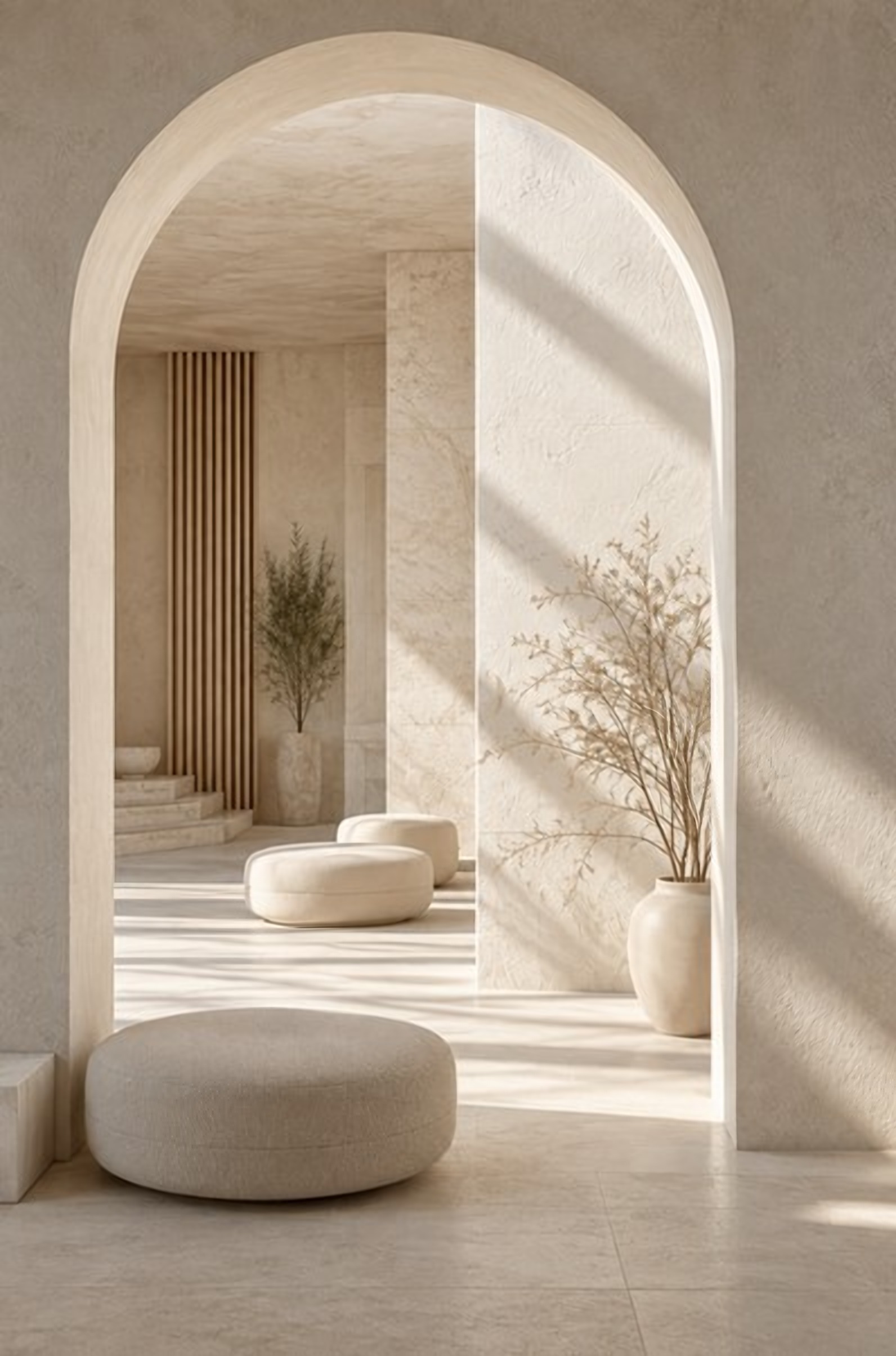 Ambiente com arco e luz natural